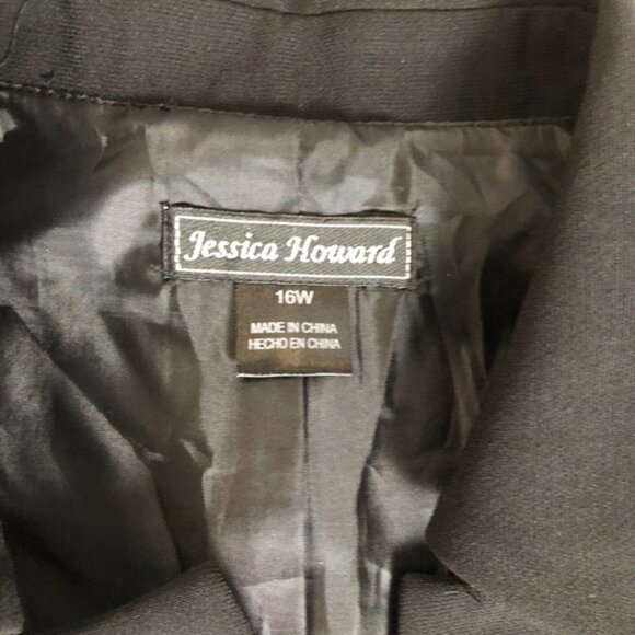 Jessica Howard Black Linen Dress with Matching Linen Jacket, Size 16 - Picture 8 of 9